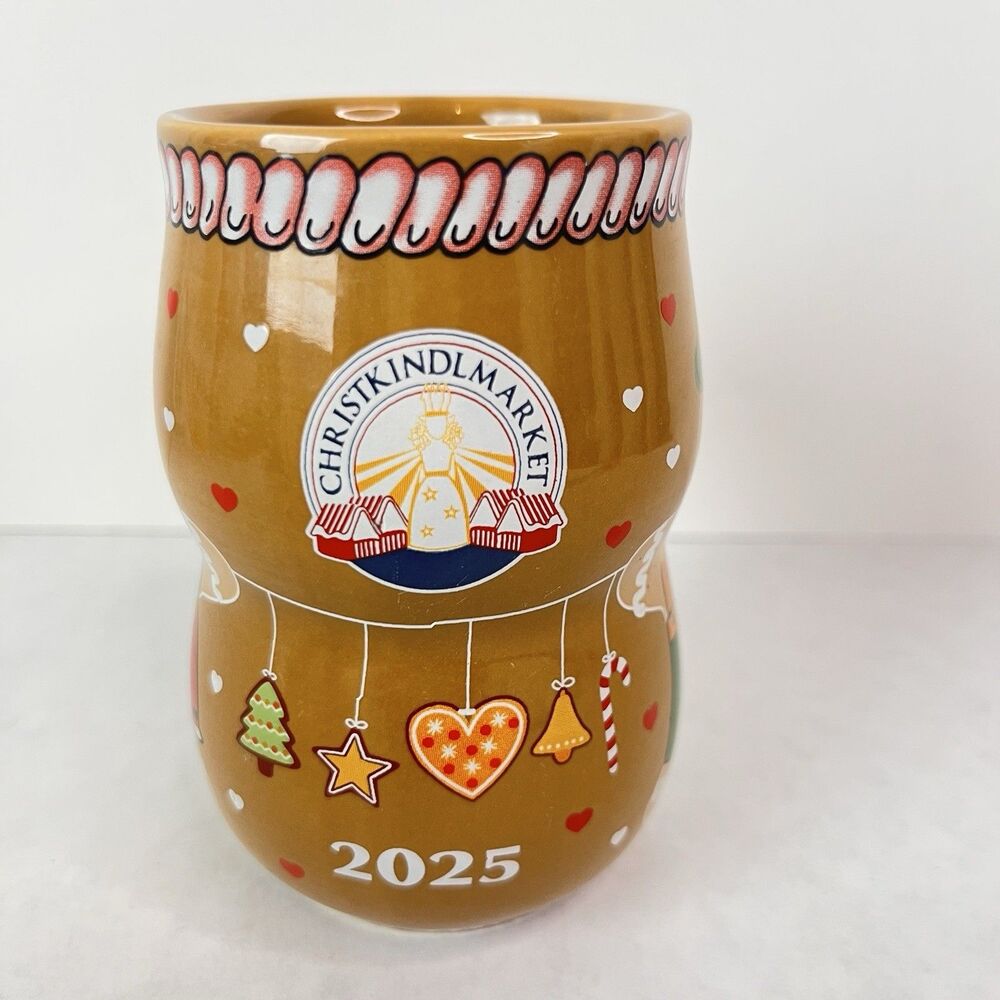 Christkindlmarket Chicago 2025 Gingerbread Man Woman Christmas Mug - Picture 3 of 8